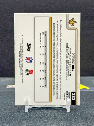 2025 Topps Chrome NFL Football Taysom Hill Refractor New Orleans Saints - Picture 2 of 2