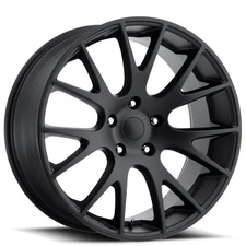 22x9" Jeep Hellcat Wheels FR 70 Satin Black OEM Replica Rims