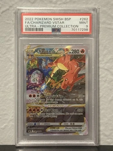 Charizard VSTAR Sword & Shield Alternative Art Promo Card SWSH262 PSA 9