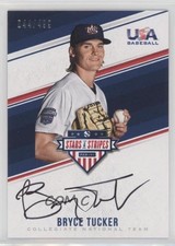 2018 USA Baseball Stars & Stripes CNT Signatures Black Ink Bryce Tucker Auto 0w8