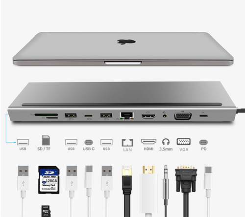 HDMI VGA PD 4K USB Hub MacBook | eBay