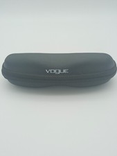 Vogue Zipper Eyeglass Sunglass Black Clam Shell Case