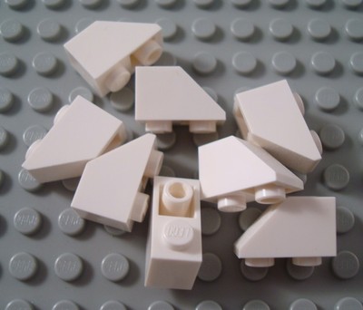 New LEGO Lot of 12 White 2x1 Inverted Slopes