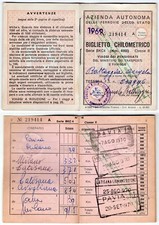 State Railways - Mileage Ticket. Retired travel - Pavia, 1969/70