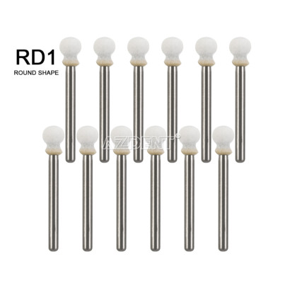 Dental White Stone Aluminum Oxide Polishing Kit FG Burs Round /Cone /Flame Shape