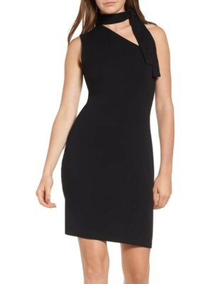 1.state One-Shoulder Bodycon Dress - Black Xs