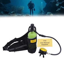 1L Mini Scuba Tank Underwater Dive Portable Lungs Deepest 32.8ft Scuba Oxygen