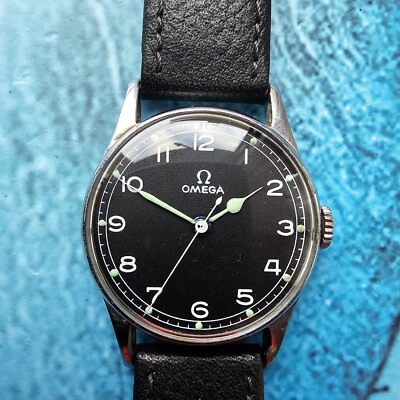 Omega Military Dial Watch Omega Military Pilot WWII Hand-Winding