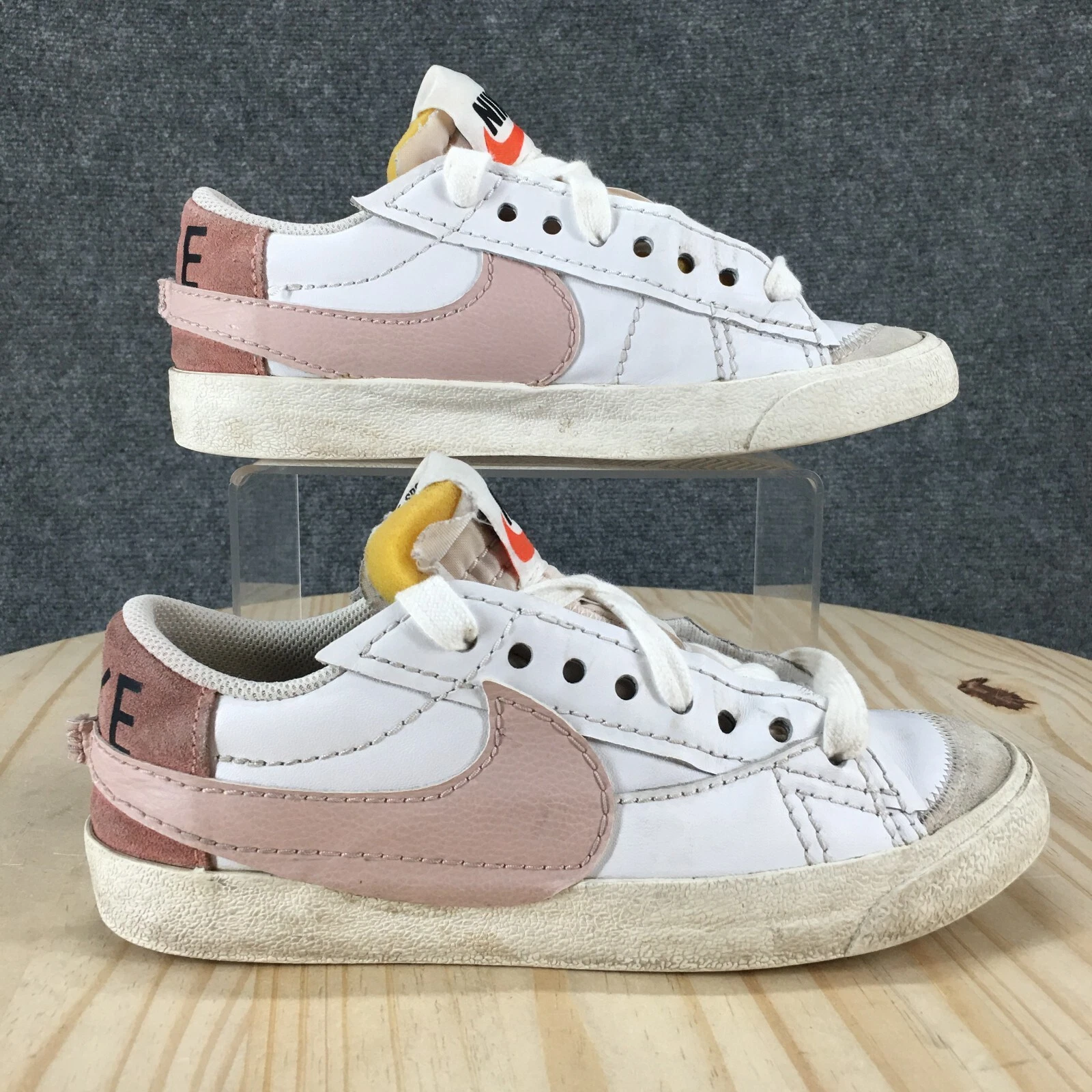 Nike Scarpe Donna 7.5 Blazer Low 77 Jumbo Sneakers Bianco Pelle DQ1470 102