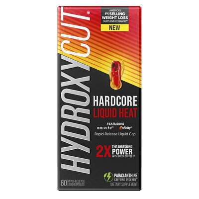 Hydroxycut Hardcore Liquid Heat Weight Loss Supplement Pills,  60 Ct