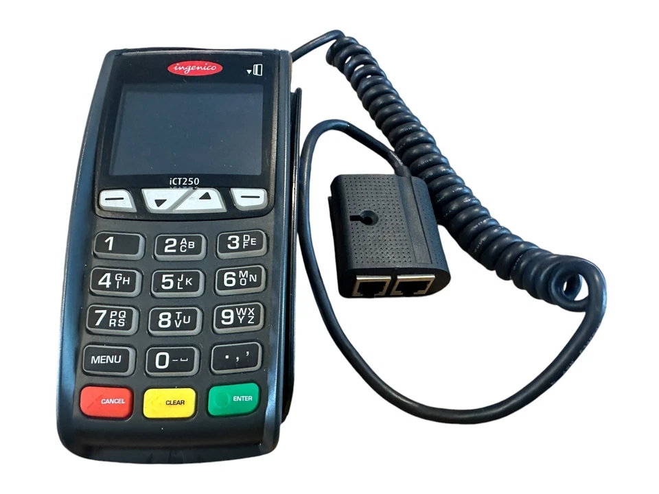 Ingenico ICT250 Card Payment Reader With Wires Instructions And Receipts VGC - Image 2 of 4