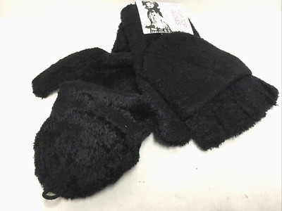 Boscov's  Ladies Black  Flip Top Gloves NWT one size fits most
