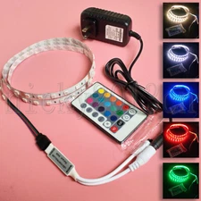 Full Set Epistar 5050 RGB LED Flexible Strip Light Remote Controller 24V Power 