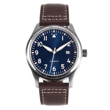 Orologio pilota blu 42 mm 5 ATM MIYOTA automatico cristallo zaffiro piccolo principe lumed