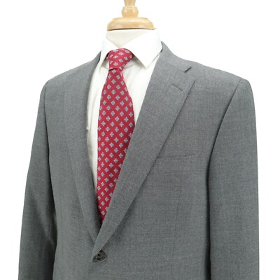 Hickey Freeman Recent Gray Hopsack 100% Wool Blazer Sport Jacket 43S 44S USA
