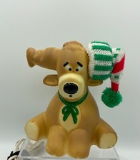 Vtg Ceramic Christmas Reindeer Lamp Night Light Holiday Around the World