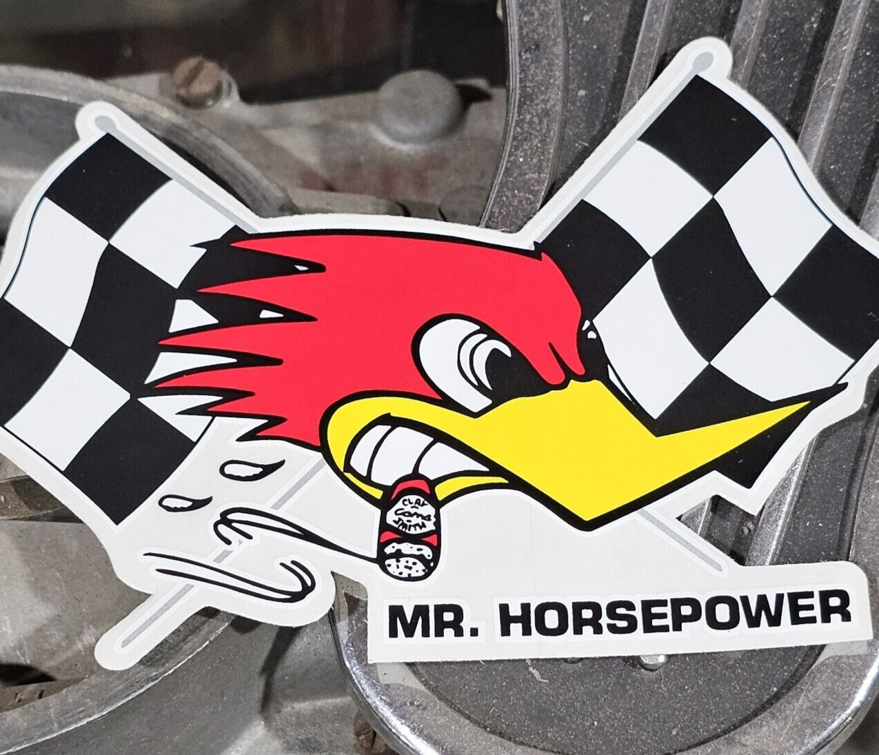 CLAY SMITH Cams Decal RIGHT vtg Hot Rod Drag Racing Sticker NHRA SCTA ...