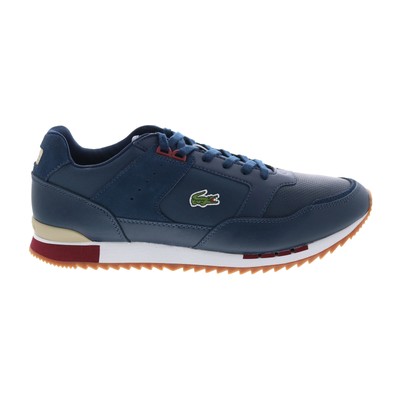 Lacoste Partner Piste 222 Herren Blau Leder Lifestyle Sneaker