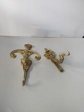 Coppia Attaccapanni Appendini In Ottone VINTAGE 