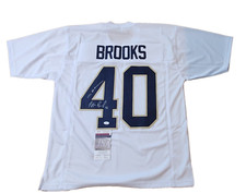 Reggie Brooks Signed Autographed White Jersey Notre Dame Irish 1992 All-American