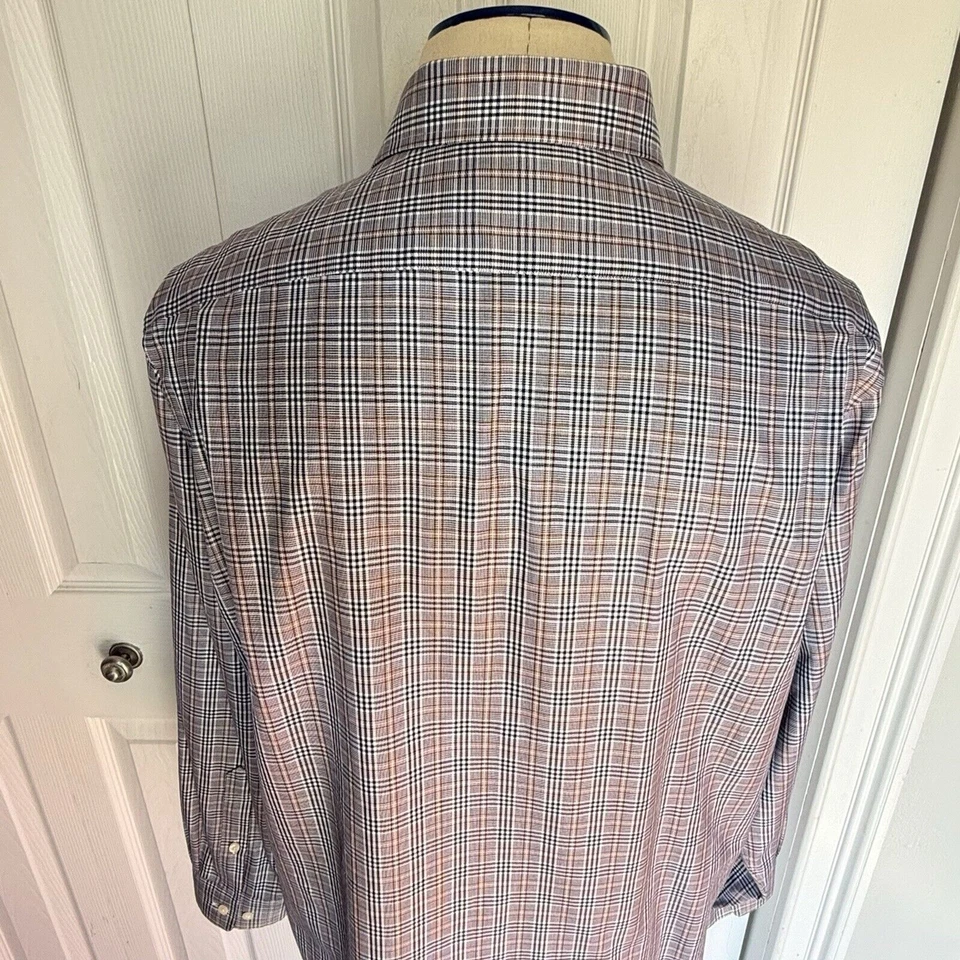 Camisa a Cuadros Para Hombre Talla 17 XL Gris Multicolor Foto 4 de 4