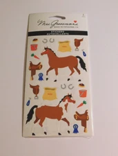 Mrs. Grossman's 1 Sheet Brand New in Package Horse Tack Horses Stickers