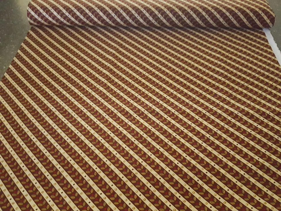 Sunrise Silhouette BTY Jo Moulton Wilmington Diagonal Floral Stripe Tan Brown - Image 3 of 3