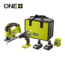 Ryobi Combi Drill & Jigsaw Starter Kit R18PDJS-220S