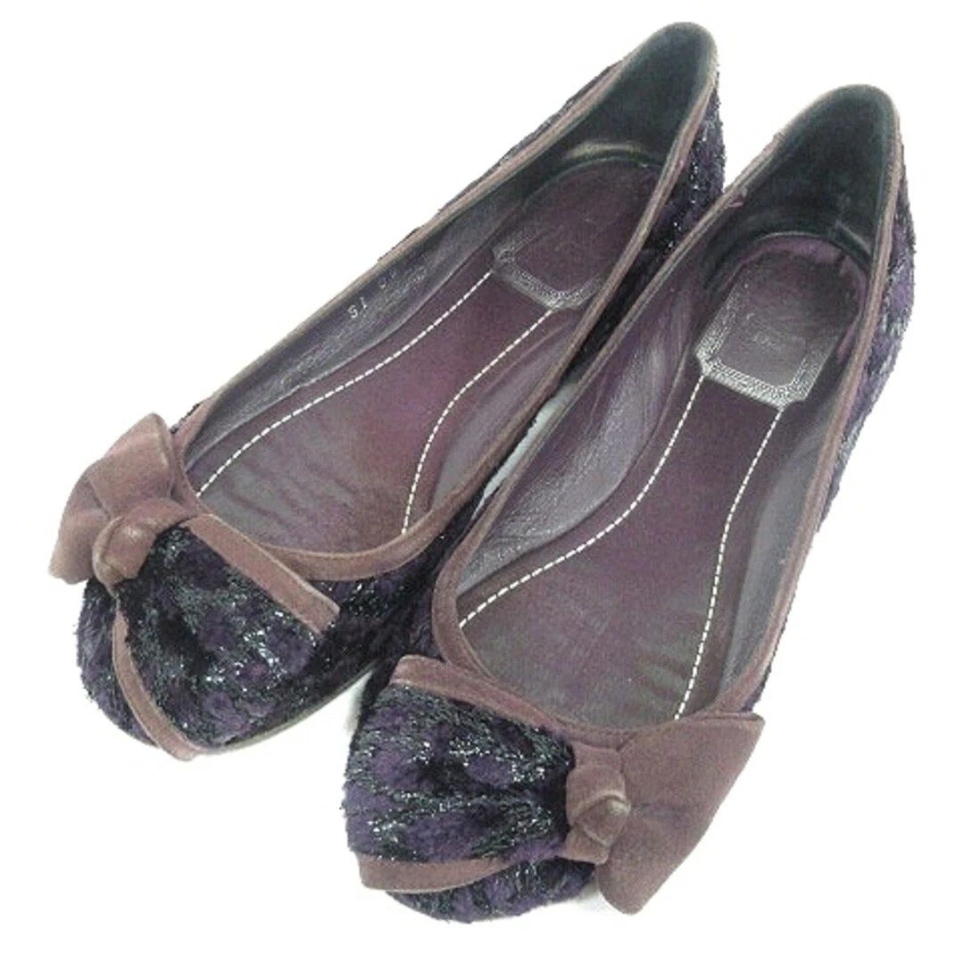 Escarpins Dior Christian chaussures de ballet plates ruban daim 34 1 2 21,5 cm (8,46 po) d'occasion