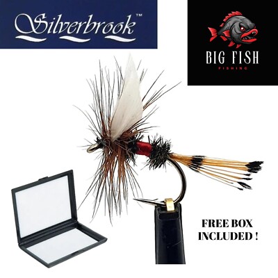 12 x Silverbrook Royal Coachman Forelle Trockenfliege - Fliegenfischen 14.12.16 + GRATIS BOX