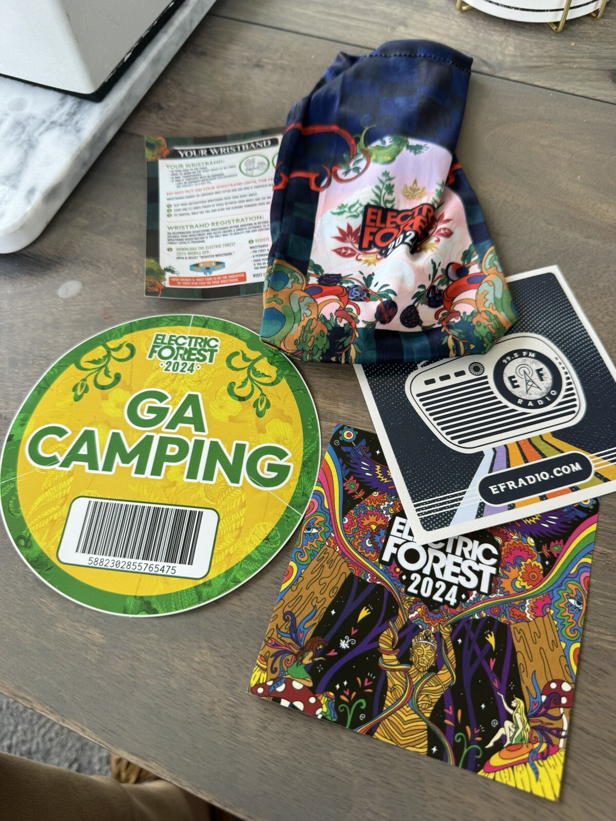 Electric Forest GA 2024, 4 Day Music Festival Ticket (wristband) WITH