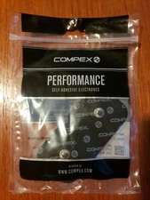 Compex Dual Snap Electrodes - 2in x 4in, 1 Pack (2 Electrodes) - Black NEW