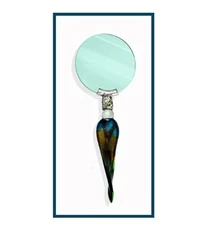 5x Magnifying Glass w/Glass Handle 2" Rimless Hand Held Gift Boxed NEW