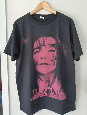 Bjork 90s Graphic Short Sleeve Black Unisex T shirt Classic Style S-5XL