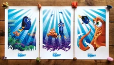 DISNEY MOVIE REWARDS DMR FINDING DORY OOMORI PROMO 3 POSTER SET 11X17 2016