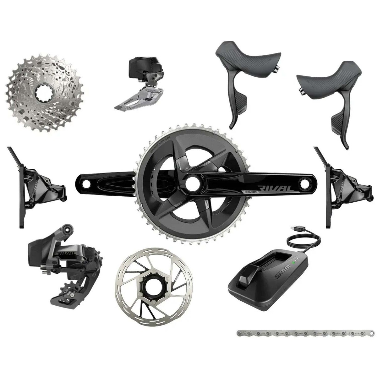 SRAM rival etap 2×12 SRAM Rival eTap AXS 2x12spd 46-33t Electronic Groupset – Pro