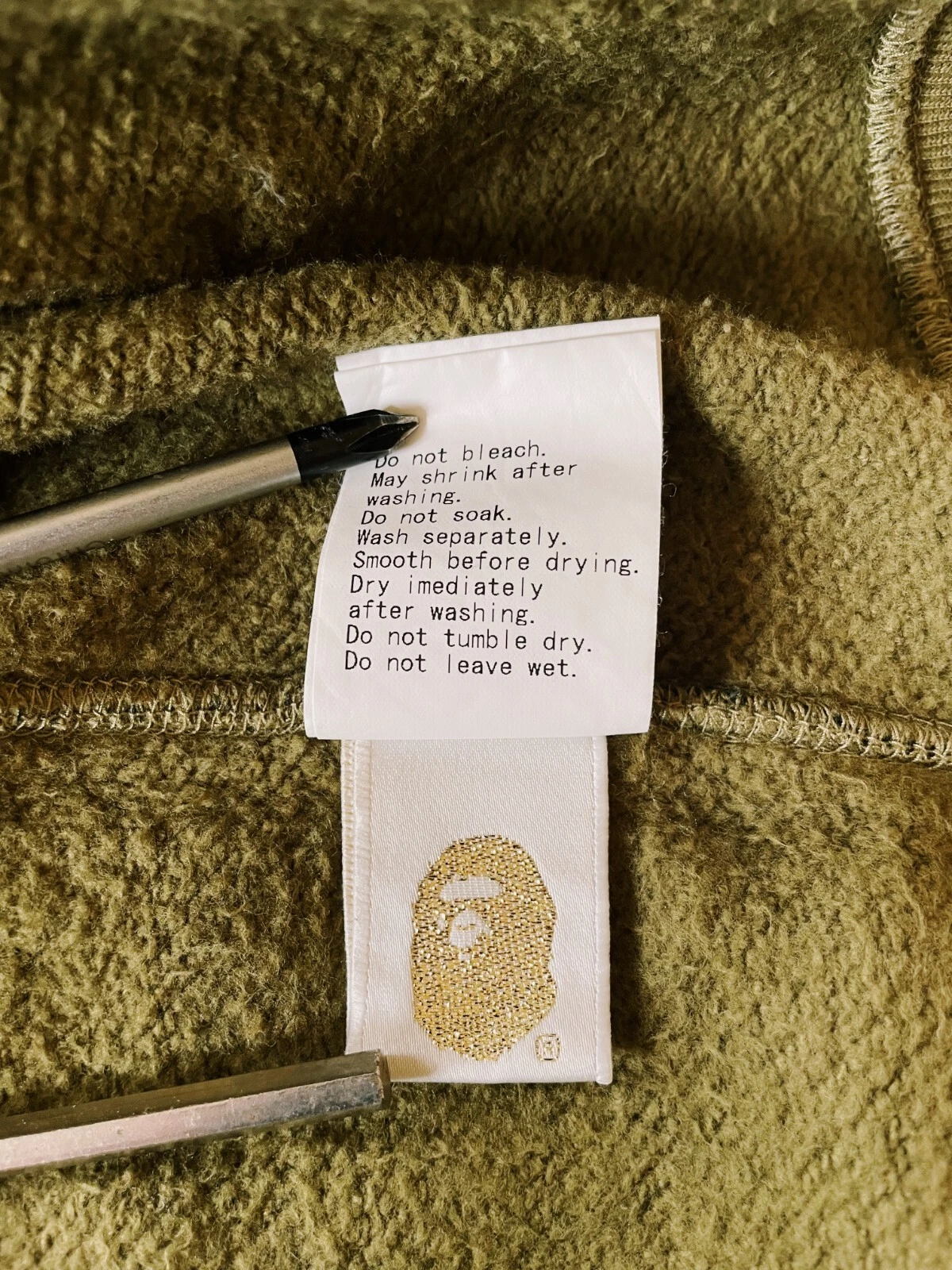 A BATHING APE (BAPE) Vintage Y2K Bape A Bathing Ape Woodland Camo Full zip Hoodie Green Khaki