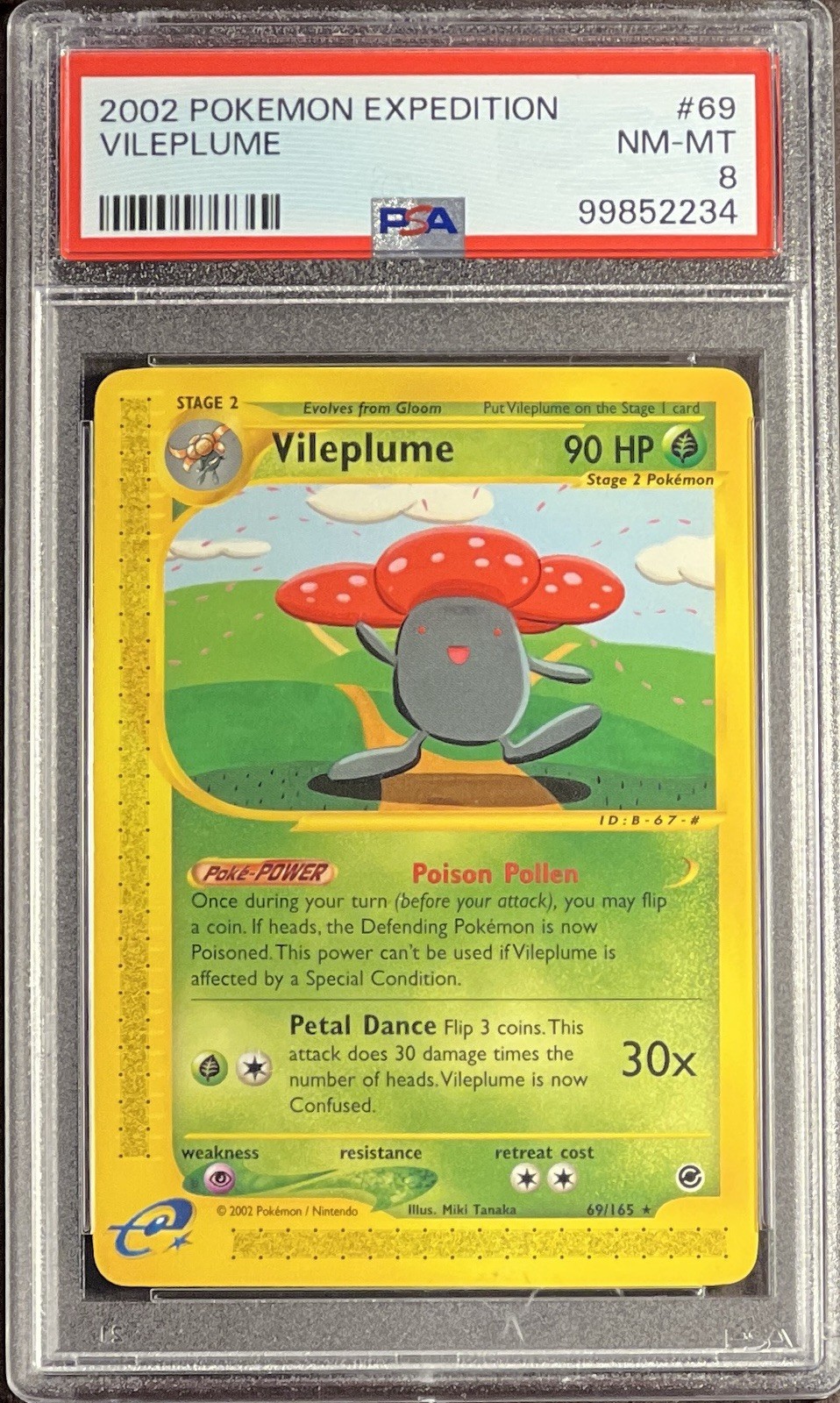2002 Pokémon Expedition 69 Vileplume PSA 8 NM-MT