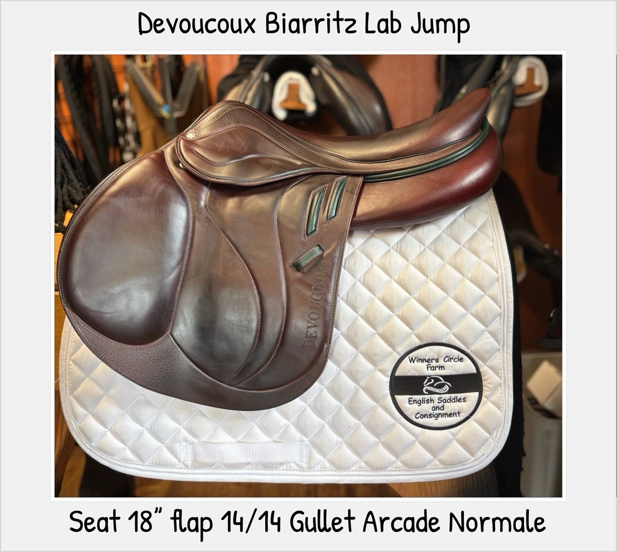 Biarritz Devoucoux - O Arcade Saddle 2AR Seat, 17” – Flap 