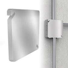 4 Pcs 4x4 Square Electrical Box Cover Plate, Metal Junction Galvanized 