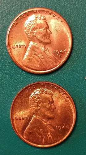 1944-S,P  LINCOLN WHEAT BACK BRILLIANT UNCIRCULATED SEE PICS NICE COINS 2 -LOT