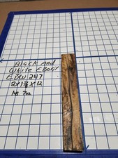Black and White Ebony Wood turning blank 2 " x 1 5/8 " x 12 " EBW247
