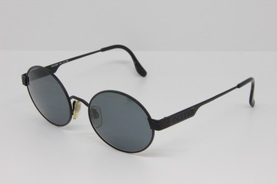 Vintage Oliver Valentino Sonnenbrille 1855 956 mattschwarz mit grauen Gläsern Y2K