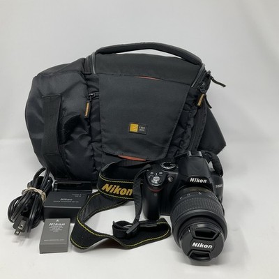 Nikon D3000 DSLR Camera w/ 18-55mm VR Lens + Battery Charger Bag Kit