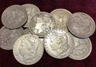 Morgan 90% SILVER Dollars ~ 10 Coins ~ FREE SHIPPING  My #368