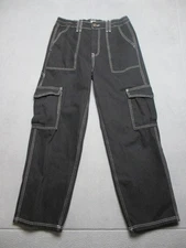 BDG Urban Outfitters Jeans Womens 30X29 Black Cargo Baggy Pocket Skate Denim 