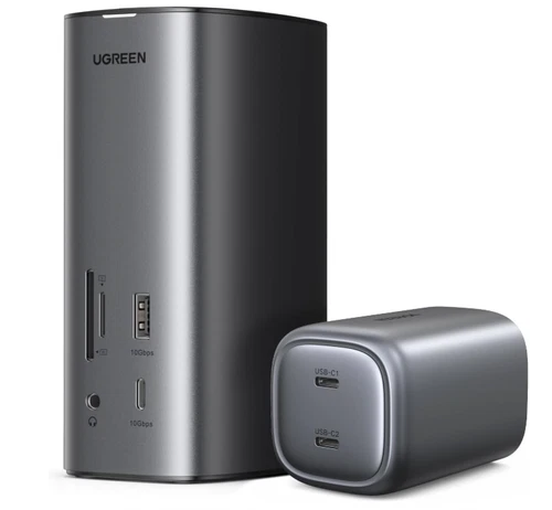 UGREEN Revodok Pro 312 USB C Docking Station with 100W USB-C GaN Charger