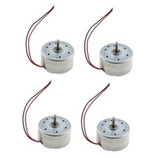 RLECS 4PCS DC Motor Mini 3V 6500RPM Motor 7mm Shaft Suitable for Electric Toy