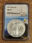 2019 American Silver Eagle NGC MS70 999 Fine 1oz Coin Eagle Core