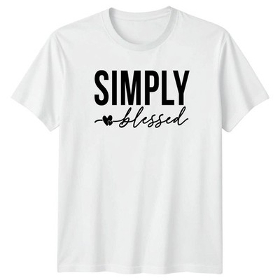 Simply Blessed Damen T-Shirt Glaube Christlich Inspirierend